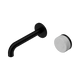 Nero Serenity Progressive Wall Basin Mixer 160Mm Spout Matte Black With Carrara Handle