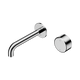 Nero Serenity Progressive Wall Basin Mixer 160Mm Spout Chrome With Metal Handle