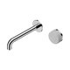 Nero Serenity Progressive Wall Basin Mixer 185Mm Spout Chrome With Carrara Handle