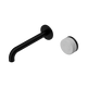 Nero Serenity Progressive Wall Basin Mixer 185Mm Spout Matte Black With Carrara Handle