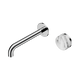 Nero Serenity Progressive Wall Basin Mixer 185Mm Spout With Arabescato Corchia Handle Chrome