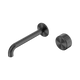 Nero Serenity Progressive Wall Basin Mixer 185Mm Spout With Metal Handle Gun Metal