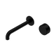 Nero Serenity Progressive Wall Basin Mixer 185Mm Spout With Metal Handle Matte Black