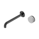 Nero Serenity Progressive Wall Basin Mixer 220Mm Spout Gun Metal With Carrara Handle
