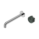 Nero Serenity Progressive Wall Basin Mixer 220Mm Spout Chrome With Verde Alpi Handle