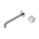 Nero Serenity Progressive Wall Basin Mixer 220Mm Spout Chrome With Arabescato Corchia Handle
