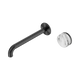 Nero Serenity Progressive Wall Basin Mixer 220Mm Spout Gun Metal Arabescato Corchia Handle