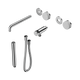 Nero Serenity Progressive Shower System With Spout Chrome With Carrara Handle & Slim Shower Trim Kit Only