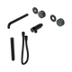 Nero Serenity Progressive Shower System With Spout With Verde Alpi Handle & Slim Shower Trim Kit Only Matte Black
