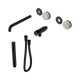 Nero Serenity Progressive Shower System With Spout Rome Travertine Handle & Slim Shower Trim Kit Only Matte Black