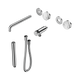 Nero Serenity Progressive Shower System With Spout Arabescato Corchia Handle & Slim Shower Trim Kit Only Chrome
