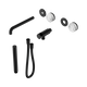 Nero Serenity Progressive Shower System With Spout Matte Black Arabescato Corchia Handle & Slim Shower Trim Kit Only
