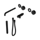 Nero Serenity Progressive Shower System With Spout With Metal Handle & Slim Shower Trim Kit Only Matte Black
