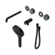 Nero Serenity Progressive Shower With Spout Matte Black Verde Alpi Handle & Serenity Hand Shower Trim Kit Only