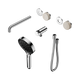 Nero Serenity Progressive Shower With Spout Chrome Rome Travertine Handle & Serenity Hand Shower Trim Kit Only