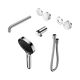 Nero Serenity Progressive Shower With Spout Chrome Arabescato Corchia Handle & Serenity Hand Shower Trim Kit Only