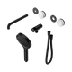 Nero Serenity Progressive Shower With Spout Matte Black Corchia Handle & Serenity Hand Shower Trim Kit Only