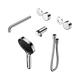 Nero Serenity Progressive Shower System With Spout Metal Handle & Serenity Hand Shower Trim Kit Only Chrome