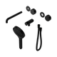 Nero Serenity Progressive Shower System With Spout Metal Handle & Serenity Hand Shower Trim Kit Only Matte Black