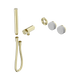 Nero Serenity Progressive Shower System With Carrara Handle & Slim Shower Trim Kit Only Brushed Gold
