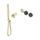 Nero Serenity Progressive Shower System With Verde Alpi Handle & Slim Shower Trim Kit Only Brushed Gold