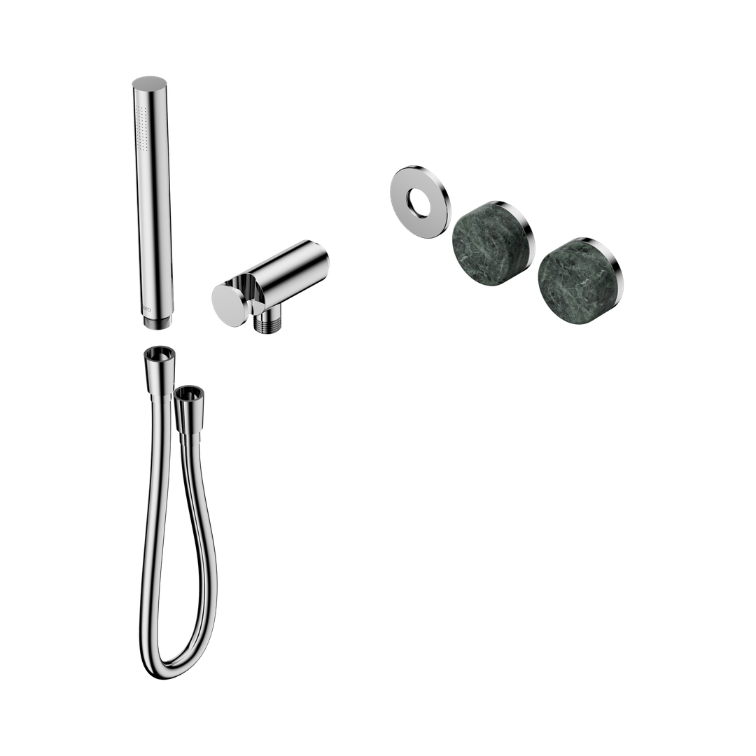 Nero Serenity Progressive Shower System With Verde Alpi Handle & Slim Shower Trim Kit Only Chrome