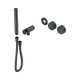 Nero Serenity Progressive Shower System With Verde Alpi Handle & Slim Shower Trim Kit Only Gun Metal