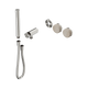 Nero Serenity Progressive Brushed Nickel w/ Rome Travertine Shower System & Slim Shower Trim Kit Only