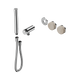 Nero Serenity Progressive Shower System With Rome Travertine Handle & Slim Shower Trim Kit Only Chrome