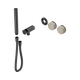 Nero Serenity Progressive Shower System With Rome Travertine Handle & Slim Shower Trim Kit Only Gun Metal