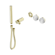 Nero Serenity Progressive Shower System Arabescato Corchia Handle & Slim Shower Trim Kit Only Brushed Gold