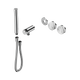 Nero Serenity Progressive Shower System With Arabescato Corchia Handle & Slim Shower Trim Kit Only Chrome