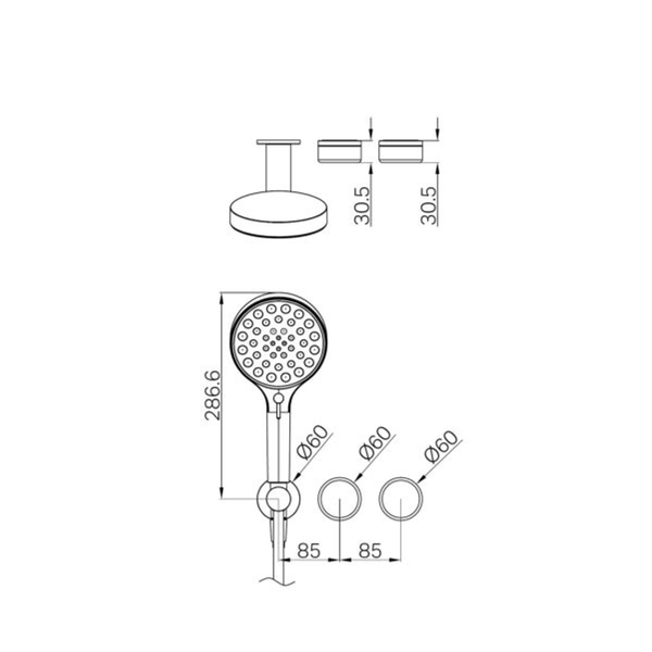 Nero Serenity Progressive Shower System Verde Alpi Handle & Serenity Hand Shower Trim Kit Only Matte Black