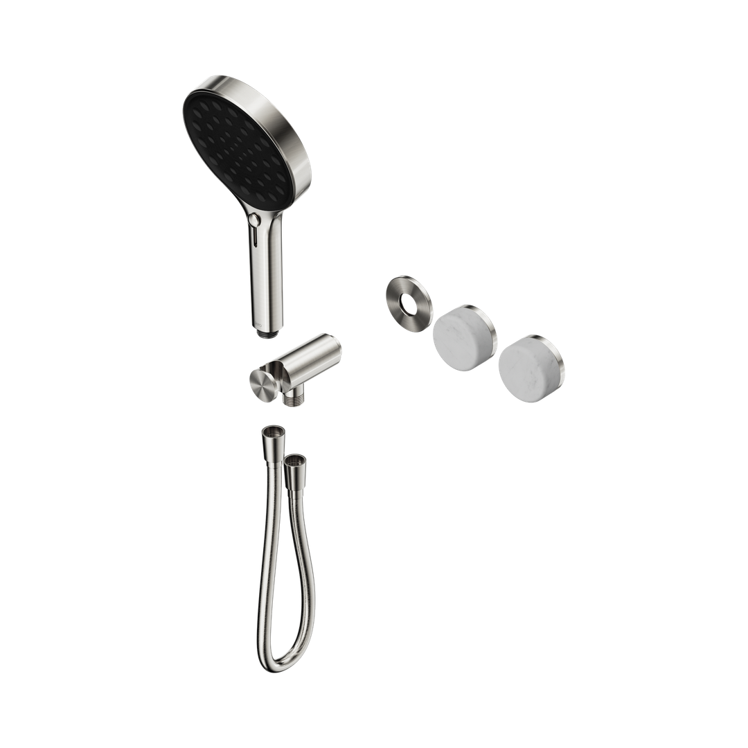 Nero Serenity Progressive Shower System Carrara Handle & Serenity Hand Shower Trim Kit Only Brushed Nickel