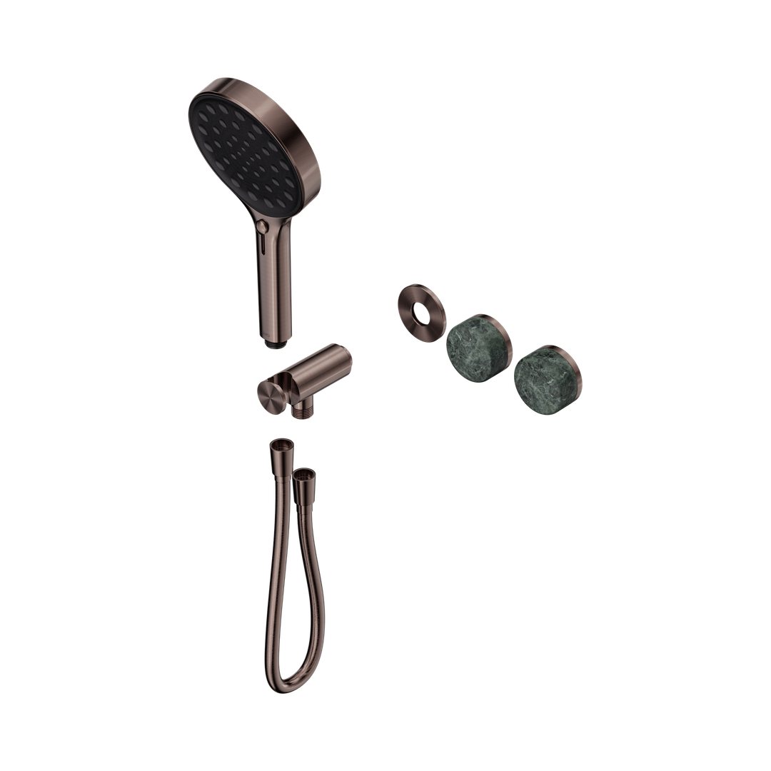 Nero Serenity Progressive Shower System Verde Alpi Handle & Serenity Hand Shower Trim Kit Only Brushed Bronze