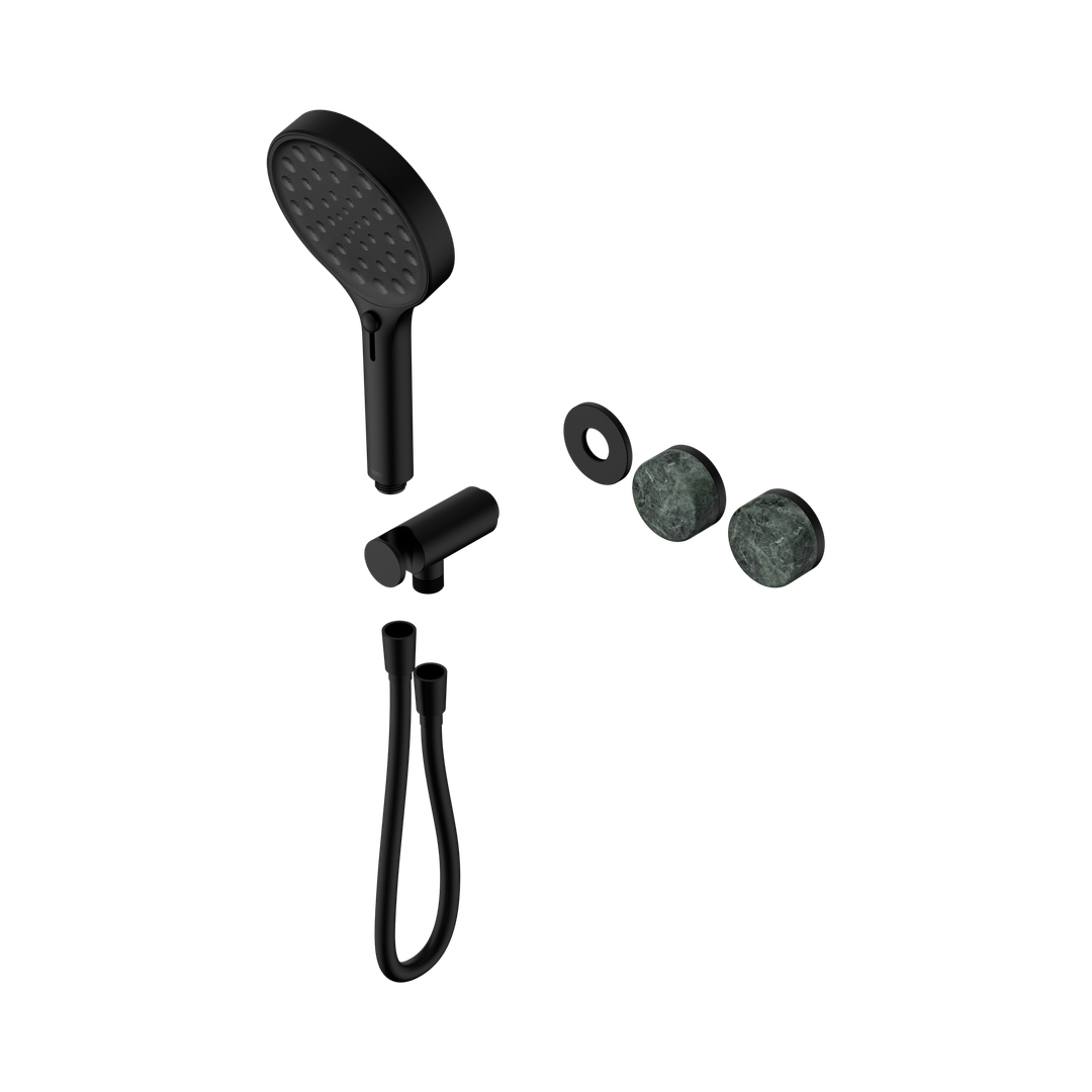 Nero Serenity Progressive Shower System Verde Alpi Handle & Serenity Hand Shower Trim Kit Only Matte Black