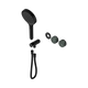 Nero Serenity Progressive Shower System Verde Alpi Handle & Serenity Hand Shower Trim Kit Only Matte Black