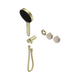 Nero Serenity Progressive Shower System Brushed Gold Rome Travertine Handle & Serenity Hand Shower Trim Kit Only