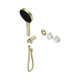 Nero Serenity Progressive Shower System Arabescato Corchia Handle & Serenity Hand Shower Trim Kit Only Brushed Gold