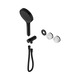 Nero Serenity Progressive Shower System Arabescato Corchia Handle & Serenity Hand Shower Trim Kit Only Matte Black