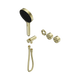 Nero Serenity Progressive Shower System Metal Handle & Serenity Hand Shower Trim Kit Only Brushed Gold