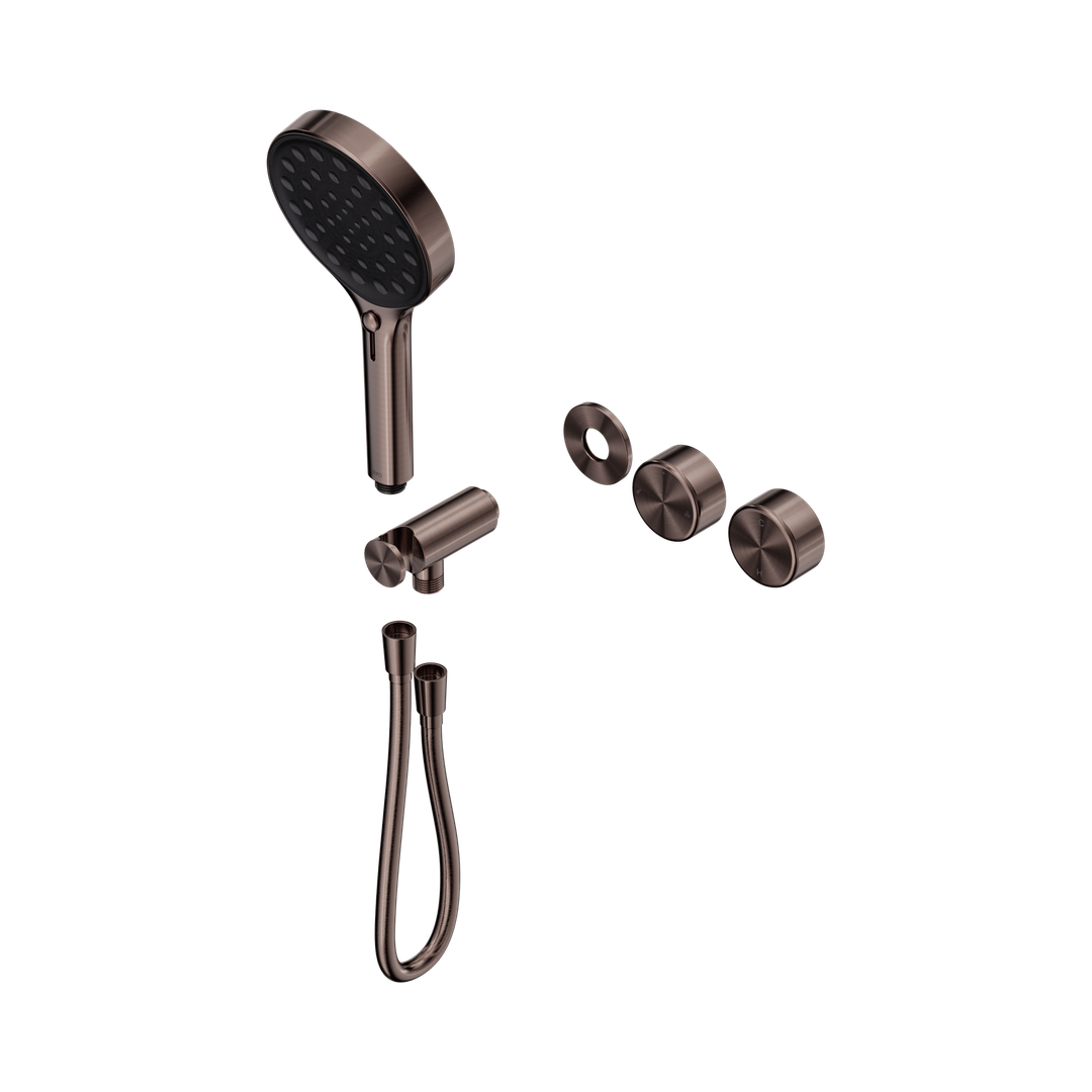 Nero Serenity Progressive Shower System Metal Handle & Serenity Hand Shower Trim Kit Only Brushed Bronze