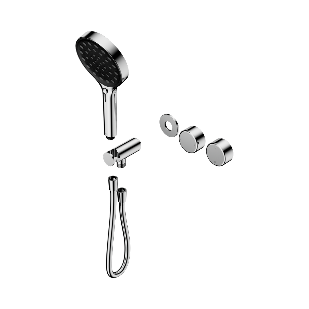 Nero Serenity Progressive Shower System With Metal Handle & Serenity Hand Shower Trim Kit Only Chrome