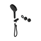 Nero Serenity Progressive Shower System With Metal Handle & Serenity Hand Shower Trim Kit Only Matte Black