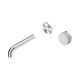 Nero Serenity Progressive Wall Basin Mixer 160Mm Spout With Carrara Handle Trim Kit Only Brushed Nickel