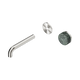 Nero Serenity Progressive Wall Basin Mixer 160Mm Spout With Verde Alpi Handle Trim Kit Only Brushed Nickel