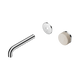 Nero Serenity Progressive Wall Basin Mixer 160Mm Spout With Rome Travertine Handle Trim Kit Only Chrome
