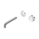 Nero Serenity Progressive Wall Basin Mixer 160Mm Spout Chrome With Arabescato Corchia Handle Trim Kit Only