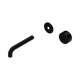 Nero Serenity Progressive Wall Basin Mixer 160Mm Spout With Metal Handle Trim Kit Only Matte Black