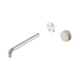 Nero Serenity Progressive Wall Basin Mixer 220Mm Spout Rome Travertine Handle Trim Kit Only Brushed Nickel